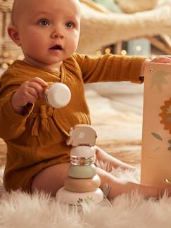 Juguetes- Primera edad-Juego de estimulación: pirámide para apilar Hanói de madera
