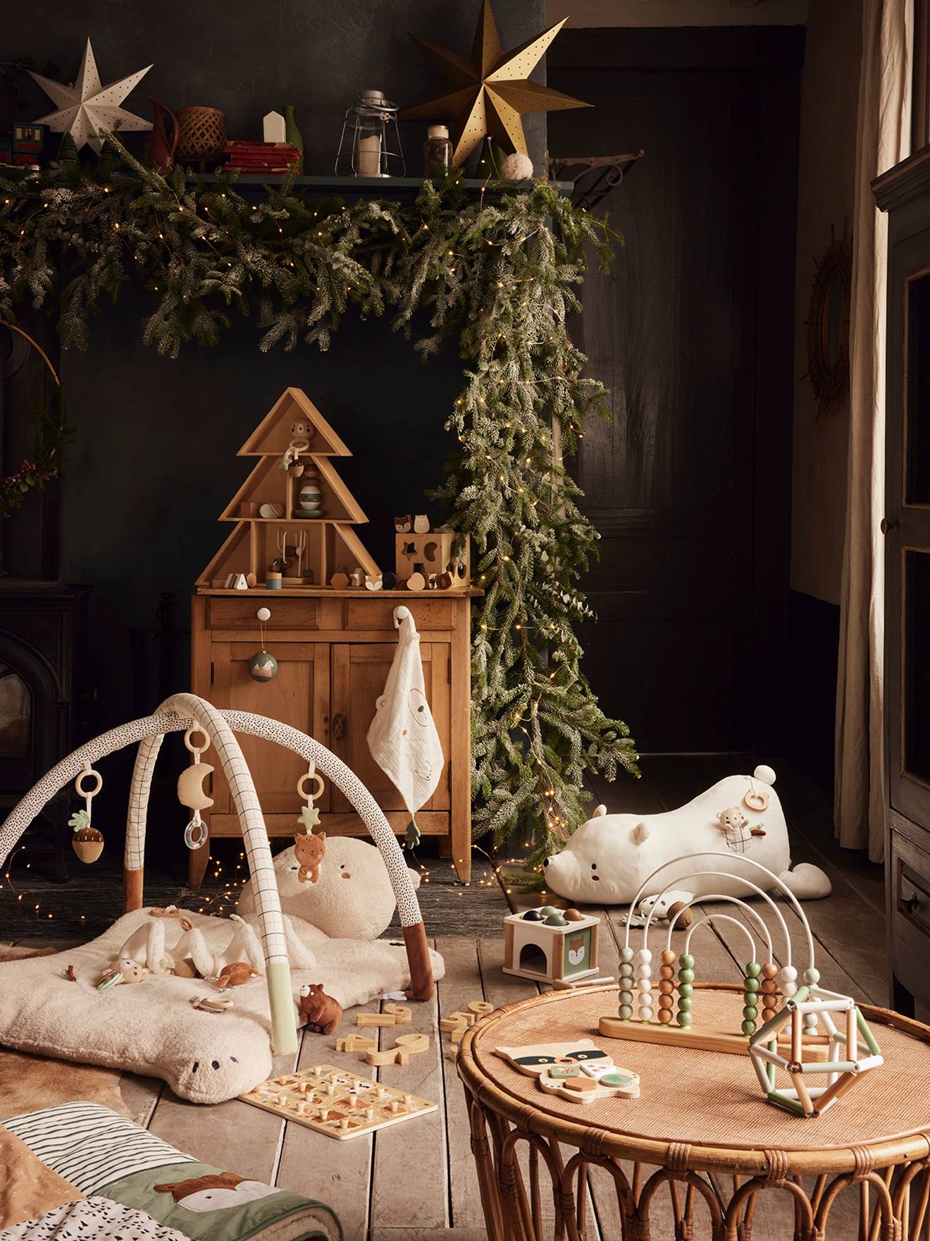 Estuche de juegos de estimulación Green Forest de madera FSC