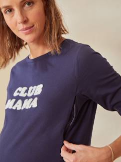 Ropa Premamá-Camiseta con mensaje para embarazo y lactancia de algodón orgánico