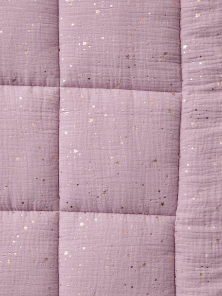 Manta de gasa de algodón orgánico* para bebé Cometas AZUL OSCURO ESTAMPADO+ROSA CLARO ESTAMPADO 