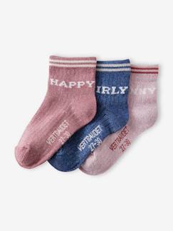 Niña-Lote de 3 pares de calcetines medianos Happy Oeko-Tex®