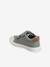 Zapatillas de tela con cierre autoadherente, bebé niño marrón+VERDE CLARO LISO 