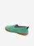 Zapatillas de casa elásticas de piel, para niño VERDE FUERTE LISO CON MOTIVOS 