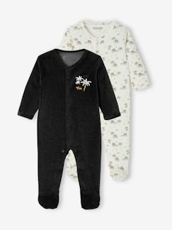 Bebé-Pijamas-Lote de 2 pijamas para bebé de terciopelo