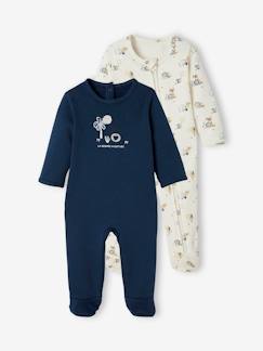 Bebé-Pack de 2 pijamas para bebé de felpa