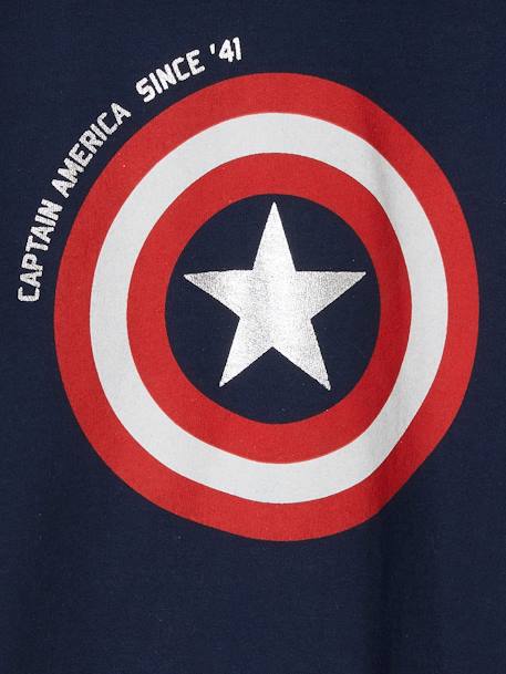 Sudadera de felpa Marvel® Capitán América AZUL OSCURO LISO CON MOTIVOS 