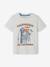 Camiseta de manga corta con esbozo, para niño AZUL MEDIO LISO CON MOTIVOS+blanco+GRIS CLARO JASPEADO 
