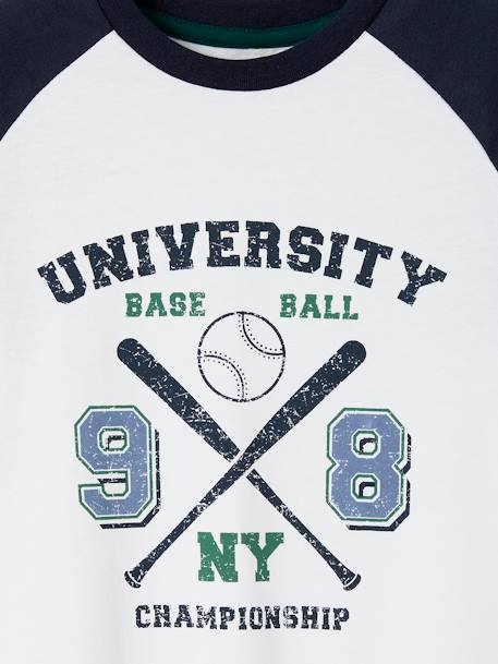 Camiseta deportiva Baseball, para niño BLANCO CLARO LISO CON MOTIVOS 