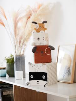 Juguetes- Primera edad-Doudous, peluches y juguetes de tejido-Cubos de tejido Mapachito