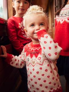 Bebé-Sudaderas, jerséis y chaquetas de punto-Jerséis-Jersey jacquard de Navidad para bebé