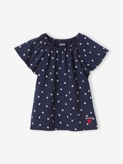 Niña-Camisetas-Camiseta estampada con mangas mariposa, para niña