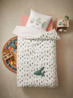 Ecorresponsables-Textil Hogar y Decoración-Conjunto de funda nórdica + funda de almohada infantil Cactus