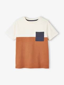 Niño-Camiseta colorblock de manga corta, para niño