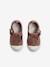 Zapatos tipo babies de lona para bebé niño AZUL MEDIO LISO+MARRON MEDIO ESTAMPADO 