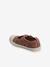 Zapatos tipo babies de lona para bebé niño AZUL MEDIO LISO+MARRON MEDIO ESTAMPADO 