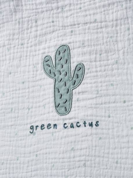 Saquito especial verano de gasa de algodón orgánico* Cactus BLANCO CLARO ESTAMPADO 