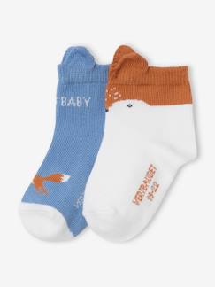 Bebé-Pack de 2 pares de calcetines Zorro, para bebé niño