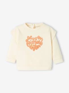 Bebé-Sudaderas, jerséis y chaquetas de punto-Sudaderas-Sudadera corazón de felpa para bebé