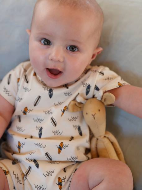 Lote de 2 pijamas mono short para bebé niño Oeko Tex® VERDE MEDIO BICOLOR/MULTICOLOR 