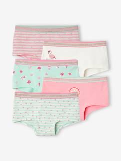 Pijamas y bodies bebé-Lote de 5 shorties para niña Oeko-Tex®