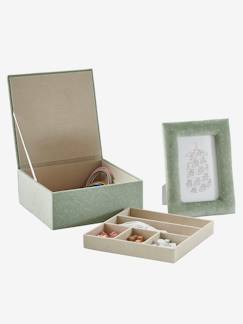 Textil Hogar y Decoración-Decoración-Estuche regalo marco + caja de terciopelo con compartimentos