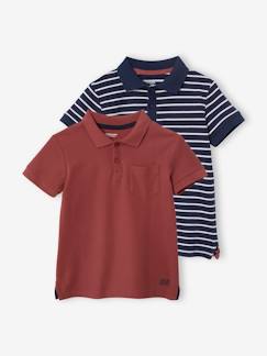 Niño-Camisetas y polos-Polos-Lote de 2 polos de punto calado para niño
