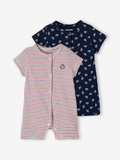 Bebé-Pijamas-Lote de 2 pijamas mono short para bebé niño Oeko Tex®