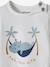 Conjunto de camiseta estampada + short baggy para bebé BLANCO CLARO LISO CON MOTIVOS+gris jaspeado 