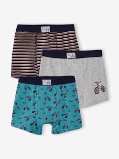 Niño-Ropa interior-Slips y bóxers-Lote de 3 boxers stretch Bicicleta Oeko-Tex®, para niño