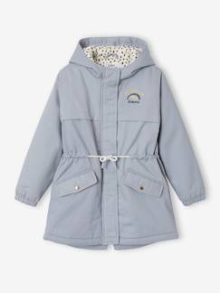 Niña-Abrigos y chaquetas-Parka con capucha con relleno de poliéster reciclado, para niña