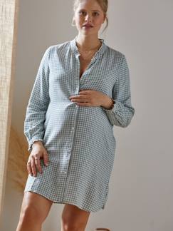 Ropa Premamá-Pijamas y homewear embarazo-Camisón camisero para embarazo y lactancia