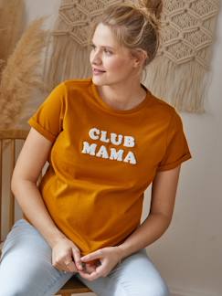 Ropa Premamá-Camisetas y tops embarazo-Camiseta con mensaje para embarazo y lactancia, personalizable, de algodón orgánico