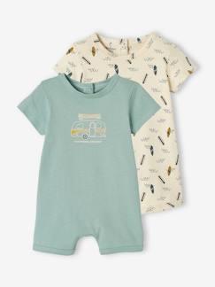 Bebé-Pijamas-Lote de 2 pijamas mono short para bebé niño Oeko Tex®