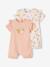 Pack de 2 pijamas mono short para bebé niña Oeko Tex® ROSA CLARO BICOLOR/MULTICOLOR 
