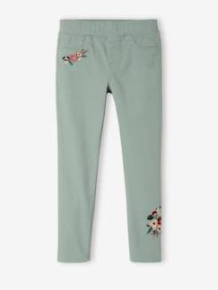 Niña-Pantalones-Treggings bordados MorphologiK para niña, con ancho de caderas Fuerte