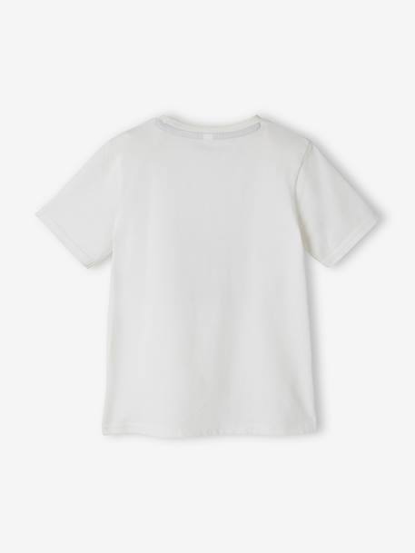 Camiseta de manga corta y motivo animal de algodón orgánico, para niño BLANCO CLARO LISO CON MOTIVOS+VERDE MEDIO LISO CON MOTIVOS 
