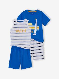 Niño-Pijamas -Lote de 2 pijamas con short Marino para niño Oeko Tex®