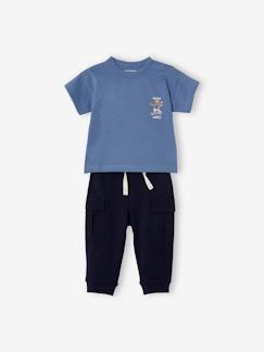 Bebé-Conjuntos-Conjunto de camiseta y pantalón de felpa para bebé