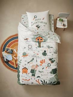 Textil Hogar y Decoración-Ropa de cama niños-Conjunto de funda nórdica + funda de almohada infantil Mi Cabaña