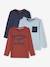 Pack de 3 camisetas de manga larga surtidas, para niño AZUL OSCURO BICOLOR/MULTICOLOR+MARRON OSCURO BICOLOR/MULTICOL 