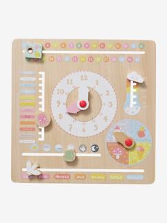 Juguetes-Juegos educativos-Reloj calendario de madera