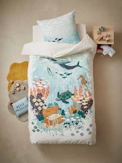 Textil Hogar y Decoración-Ropa de cama niños-Fundas nórdicas-Conjunto de funda nórdica + funda de almohada infantil Deep Ocean