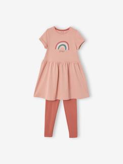 Niña-Conjuntos-Conjunto de 2 prendas vestido y leggings con detalles irisados, para niña
