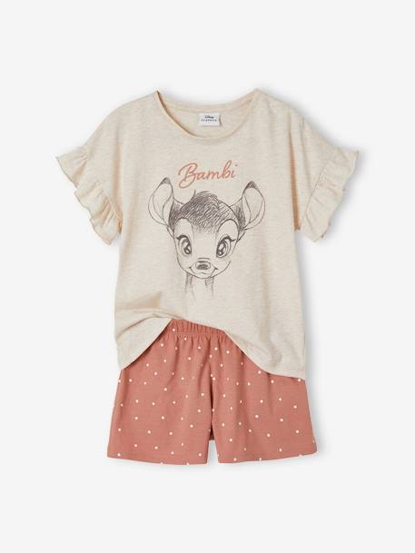 Pijama con short Disney® Bambi BEIGE MEDIO LISO 
