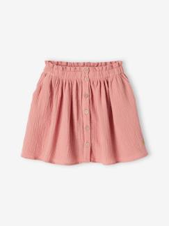 Niña-Faldas-Falda a color de gasa de algodón, para niña