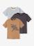 Pack de 3 camisetas surtidas de manga corta, para niño AZUL MEDIO LISO CON MOTIVOS+lote amarillo+lote rojo+lote verde+MARRON MEDIO BICOLOR/MULTICOLO 