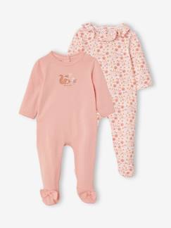Bebé-Pijamas-Lote de 2 peleles de algodón para bebé niña Oeko Tex®