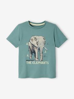 Niño-Camisetas y polos-Camiseta de manga corta y motivo animal de algodón orgánico, para niño