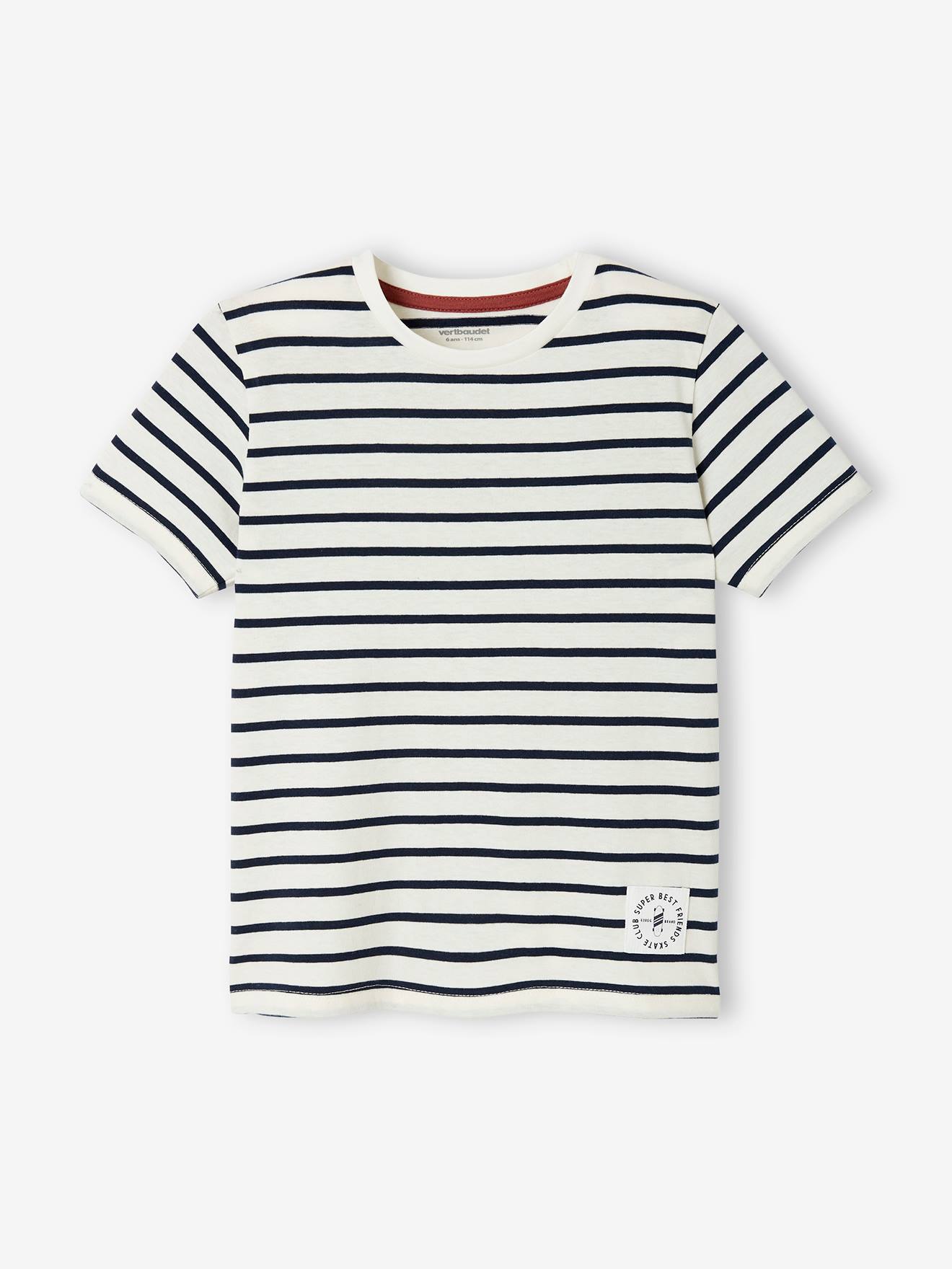 Perfecto Desnudo Tiranía Camiseta de manga corta y estilo marinero para niño azul fuerte a rayas -  Vertbaudet