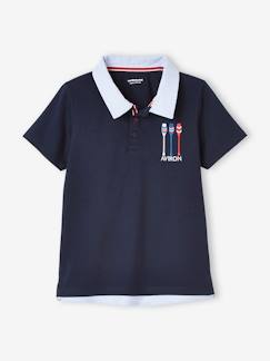 Niño-Camisetas y polos-Polos-Polo con detalles chambray y motivo detrás para niño